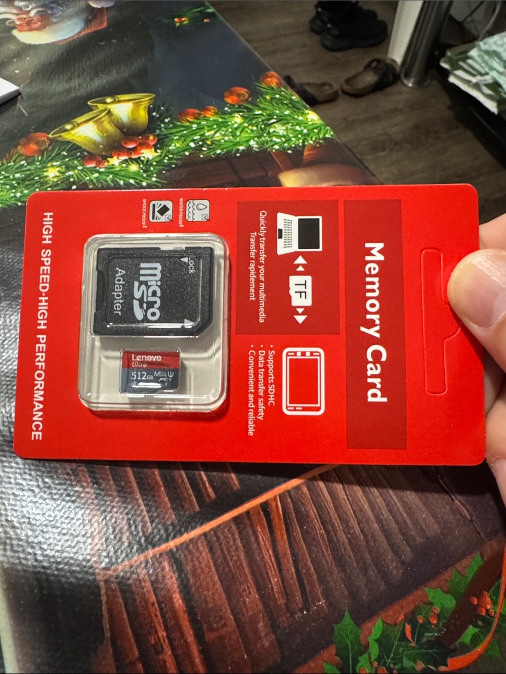 Lenovo 512GB microSD Card with Adapter in Red Packaging